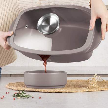 Pekáč do trouby Berlingerhaus BH-8778 s Aroma víkem 6 l Taupe Collection (2)