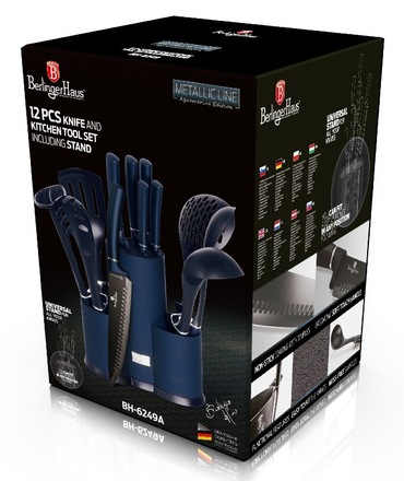 Sada nožů Berlingerhaus BH-6249 a kuchyňského náčiní ve stojanu 12 ks Aquamarine Metallic Line (4)