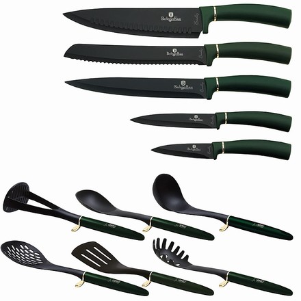 Sada nožů Berlingerhaus BH-6250 a kuchyňského náčiní ve stojanu 12 ks Emerald Collection (2)