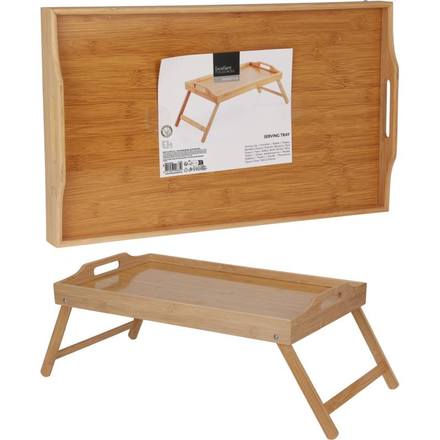 Servírovací podnos Excellent KO-C80653810 do postele se skládacími nožkami 50 x 30 cm (1)