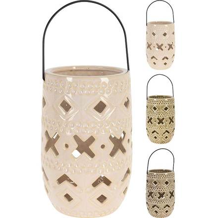 Keramická lampa ProGarden KO-095202930hned 23 cm s rukojetí hnědá (1)