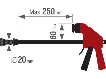Svěrka Extol Premium 4759991 svěrka přítlačná vertikální - k multif. stolům s otvory O 20mm, 0-250mm (3)