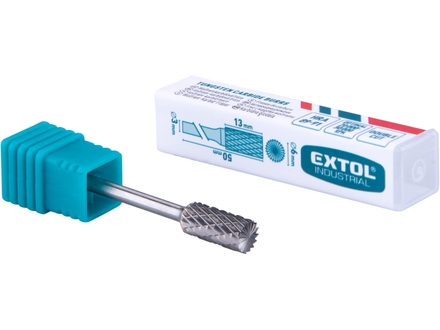 Fréza Extol Industrial 8703813 fréza karbidová, válcová s čelním ozubením, 6x13mm, stopky 3mm, sek střední (double-cut) (1)