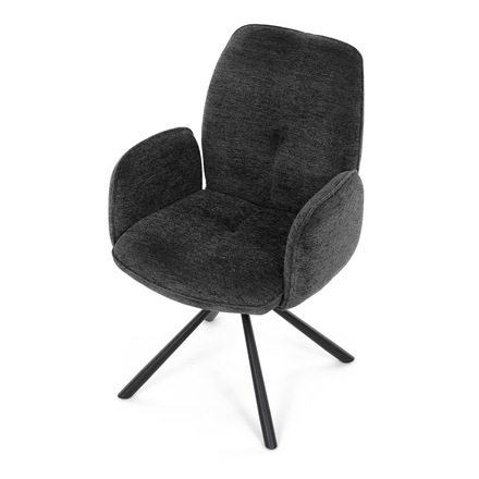 Moderní jídelní židle Autronic černá, hladká látka, DCH-D1330 BK2 (DCH-D1330 BK2) (14)