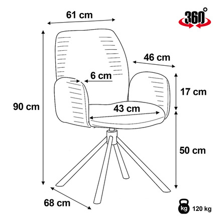Moderní jídelní židle Autronic černá, hladká látka, DCH-D1330 BK2 (DCH-D1330 BK2) (31)