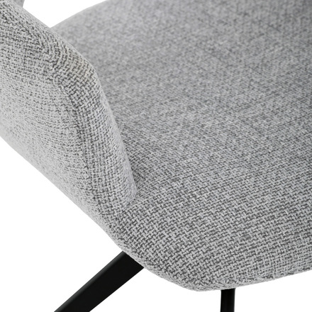 Moderní jídelní židle Autronic šedá látka, 360° vratný mechanismus, černý kov (DCH-D1320 GREY2) (26)