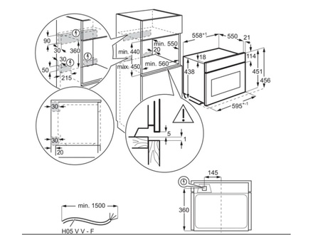 Kompaktní vestavná trouba AEG 7000 MealAssist Microwave NKM7N721T (1)