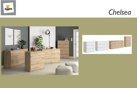 Komoda Forte CHELSEA CHLK45-U42 matně bílá (1*Karton) (3)