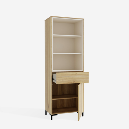 Vitrína Forte GALACTIQUE CNF2R711R-M845 dub / písková (2*Karton) (2)