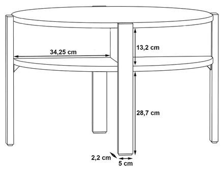 Kávový stolek Forte BREATHTAKER CFTT5024-D78 dub artisan (1*Karton) (5)