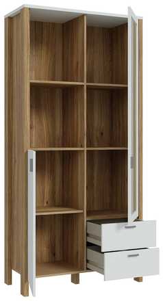 Vitrína Forte SAITAMA SQMV721R-M826 dub/světle šedá (3*Karton) (2)