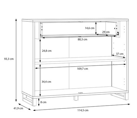 Komoda Forte MAREDA MAQK221-M966 dub/písková (2*Karton) (4)