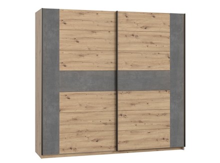 Šatní skříň Forte CHANTON BLQS928E1-C964 dub artisan/šedá (1)