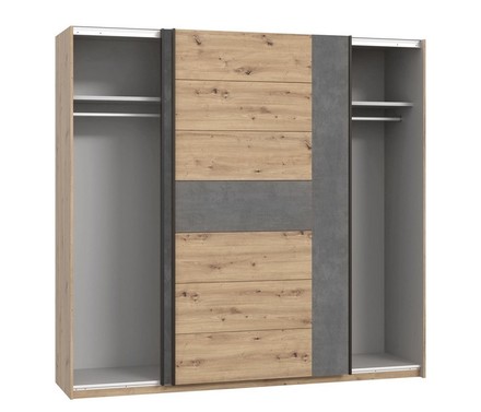 Šatní skříň Forte CHANTON BLQS928E1-C964 dub artisan/šedá (2)