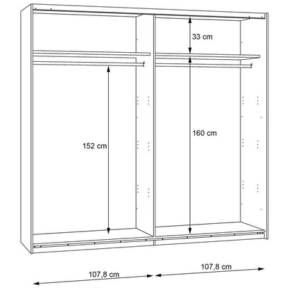 Šatní skříň Forte CHANTON BLQS928E1-C964 dub artisan/šedá (3)