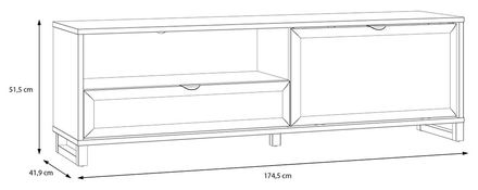 Televizní komoda Forte MAREDA MAQT121R-M966 dub/písková (2*Karton) (3)