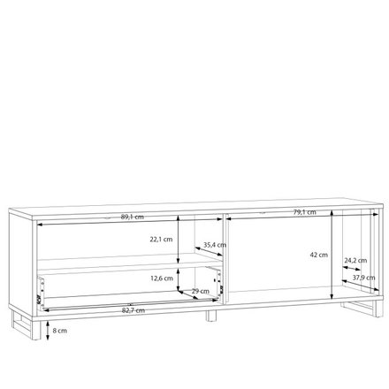 Televizní komoda Forte MAREDA MAQT121R-M966 dub/písková (2*Karton) (3)