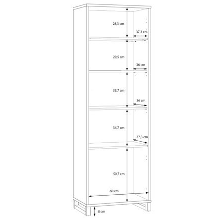 Regál Forte MAREDA MAQV711-M966 dub/písková (2*Karton) (2)