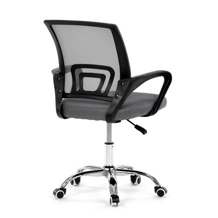 Kancelářská židle Autronic Židle kancelářská, šedý mesh, černý plast, chromový kříž (KA-L103 GREY) (9)