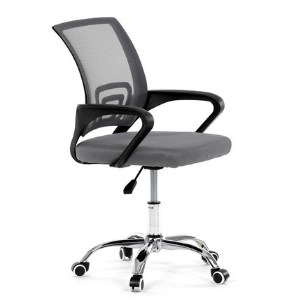 Kancelářská židle Autronic Židle kancelářská, šedý mesh, černý plast, chromový kříž (KA-L103 GREY) (12)