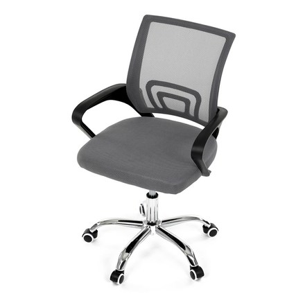 Kancelářská židle Autronic Židle kancelářská, šedý mesh, černý plast, chromový kříž (KA-L103 GREY) (15)