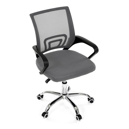Kancelářská židle Autronic Židle kancelářská, šedý mesh, černý plast, chromový kříž (KA-L103 GREY) (25)