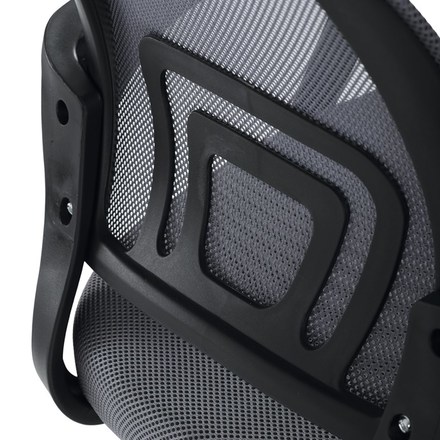 Kancelářská židle Autronic Židle kancelářská, šedý mesh, černý plast, chromový kříž (KA-L103 GREY) (28)