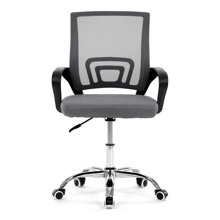 Kancelářská židle Autronic Židle kancelářská, šedý mesh, černý plast, chromový kříž (KA-L103 GREY) (2)