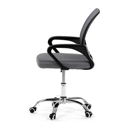 Kancelářská židle Autronic Židle kancelářská, šedý mesh, černý plast, chromový kříž (KA-L103 GREY) (5)