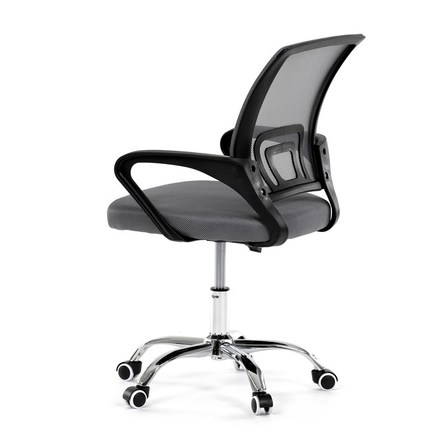 Kancelářská židle Autronic Židle kancelářská, šedý mesh, černý plast, chromový kříž (KA-L103 GREY) (6)