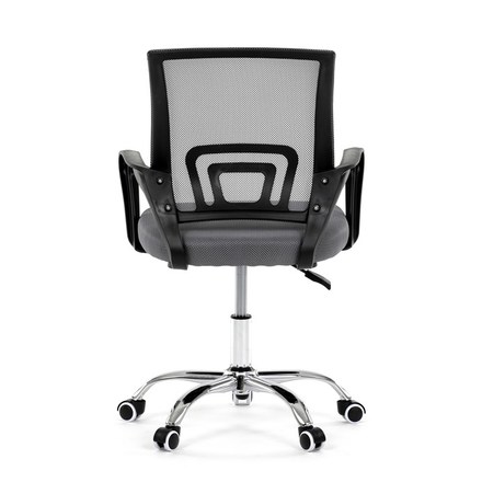 Kancelářská židle Autronic Židle kancelářská, šedý mesh, černý plast, chromový kříž (KA-L103 GREY) (8)