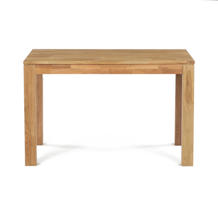 Moderní jídelní stůl Autronic Jídelní stůl 120x80x75 cm, masiv dub bílý, povrchová úprava olejem, nohy 8x8 cm (DS-H120 DUB) (1)