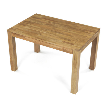 Moderní jídelní stůl Autronic Jídelní stůl 120x80x75 cm, masiv dub bílý, povrchová úprava olejem, nohy 8x8 cm (DS-H120 DUB) (6)