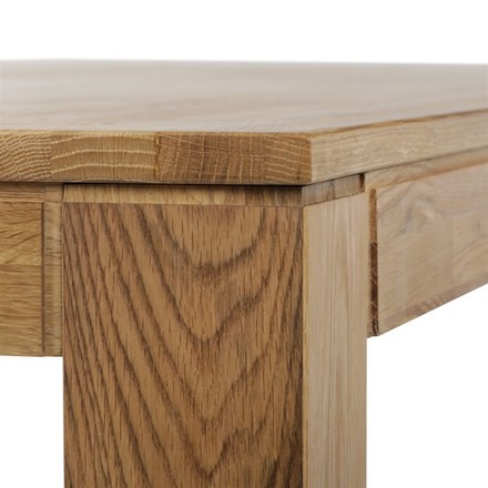 Moderní jídelní stůl Autronic Jídelní stůl 200x100x75, masiv dub bílý, povrchová úprava olejem, nohy 10x10 cm (DS-H200 DUB) (11)