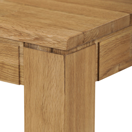 Moderní jídelní stůl Autronic 140x80x75, masiv dub bílý, povrchová úprava olejem, nohy 8x8 cm (DS-H140 DUB) (10)
