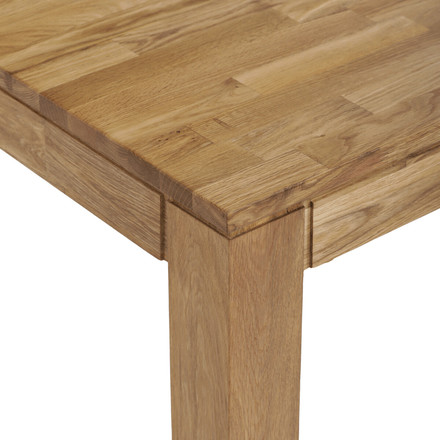 Moderní jídelní stůl Autronic 140x80x75, masiv dub bílý, povrchová úprava olejem, nohy 8x8 cm (DS-H140 DUB) (11)