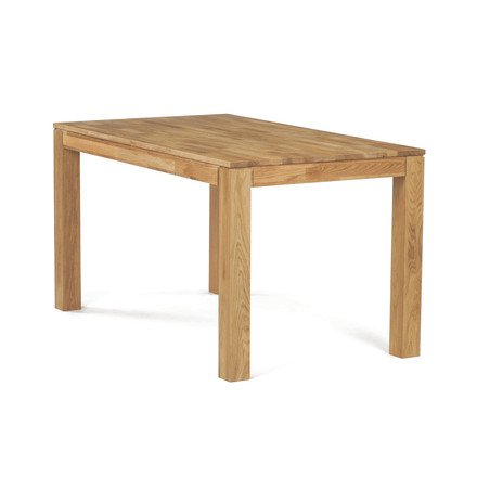 Moderní jídelní stůl Autronic 140x80x75, masiv dub bílý, povrchová úprava olejem, nohy 8x8 cm (DS-H140 DUB) (3)