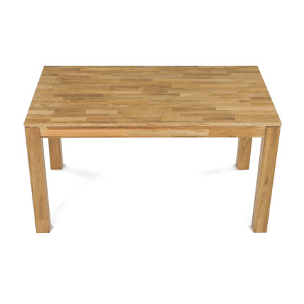 Moderní jídelní stůl Autronic 140x80x75, masiv dub bílý, povrchová úprava olejem, nohy 8x8 cm (DS-H140 DUB) (5)