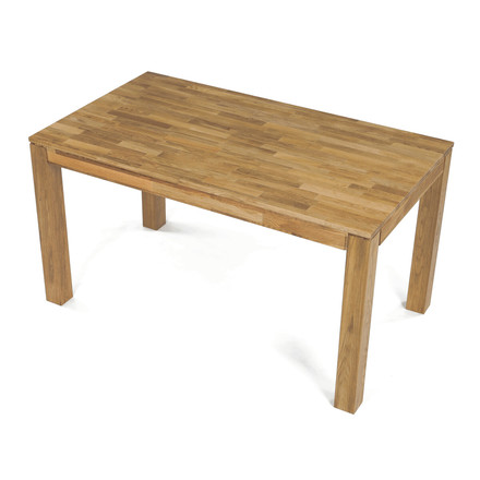 Moderní jídelní stůl Autronic 140x80x75, masiv dub bílý, povrchová úprava olejem, nohy 8x8 cm (DS-H140 DUB) (6)