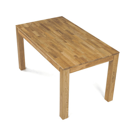 Moderní jídelní stůl Autronic 140x80x75, masiv dub bílý, povrchová úprava olejem, nohy 8x8 cm (DS-H140 DUB) (7)