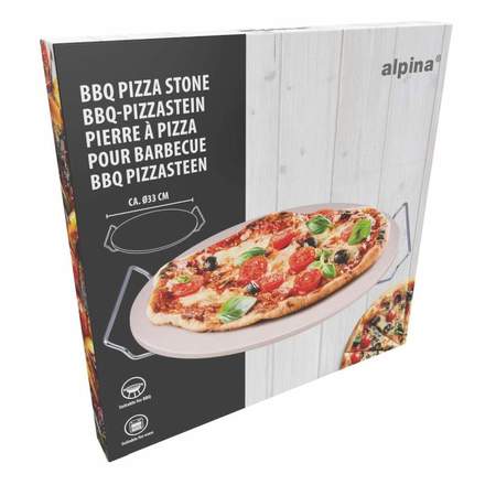 Pizza kámen na gril / do trouby Alpina ED-229059 s držákem 33 cm