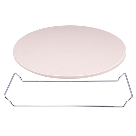 Pizza kámen na gril / do trouby Alpina ED-229059 s držákem 33 cm (2)