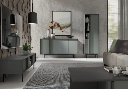 Komoda Jurek Meble ALSY 7 antracit/aloe 123/87/43cm (2)