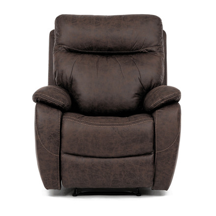 TV a relaxační křeslo Autronic s manuálním ovládáním, potah hnědá látka v dekoru vintage (TV-4092 BR3) (2)