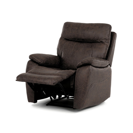 TV a relaxační křeslo Autronic s manuálním ovládáním, potah hnědá látka v dekoru vintage (TV-4092 BR3) (3)