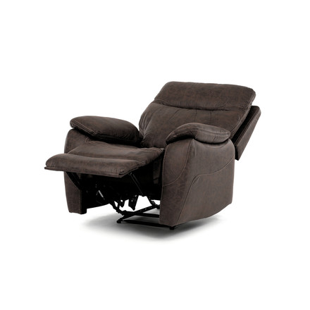 TV a relaxační křeslo Autronic s manuálním ovládáním, potah hnědá látka v dekoru vintage (TV-4092 BR3) (4)