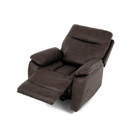 TV a relaxační křeslo Autronic s manuálním ovládáním, potah hnědá látka v dekoru vintage (TV-4092 BR3) (7)