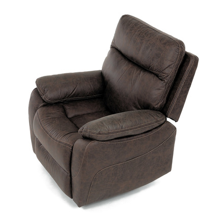 TV a relaxační křeslo Autronic s elektrickým ovládáním, potah hnědá látka v dekoru vintage, 1 motor 240V (TV-4094 BR3) (24)