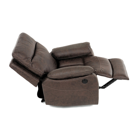 TV a relaxační křeslo Autronic s elektrickým ovládáním, potah hnědá látka v dekoru vintage, 1 motor 240V (TV-4094 BR3) (17)