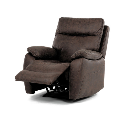 TV a relaxační křeslo Autronic s elektrickým ovládáním, potah hnědá látka v dekoru vintage, 1 motor 240V (TV-4094 BR3) (1)